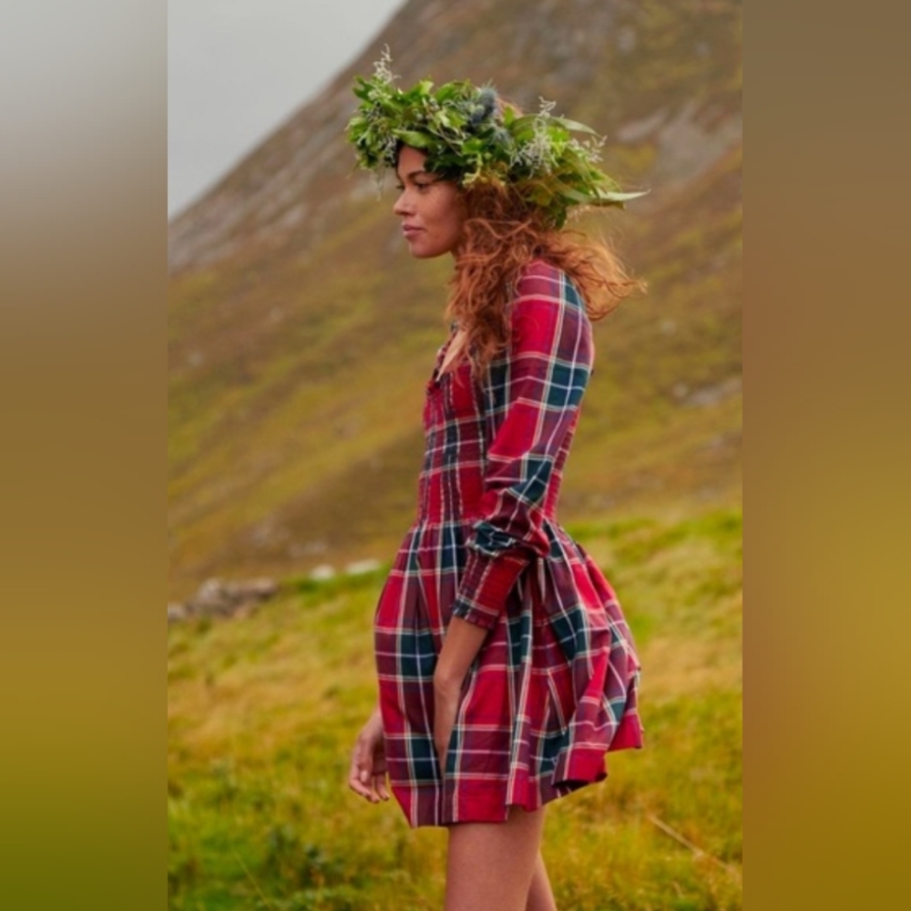 NWT Hill House Red Tartan Norah Nap Dress